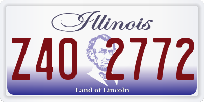 IL license plate Z402772
