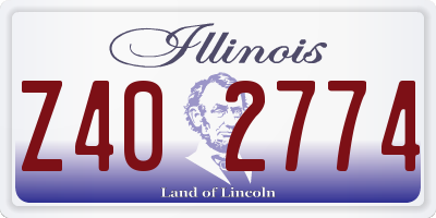 IL license plate Z402774