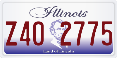 IL license plate Z402775