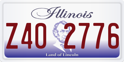 IL license plate Z402776