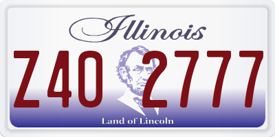 IL license plate Z402777