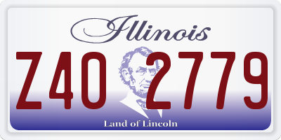 IL license plate Z402779