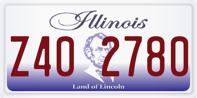 IL license plate Z402780