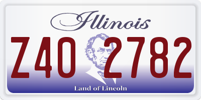 IL license plate Z402782