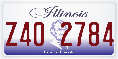 IL license plate Z402784