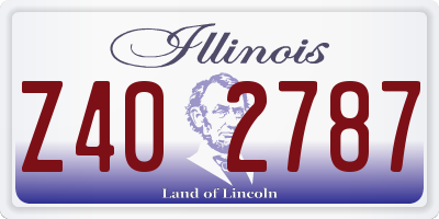 IL license plate Z402787