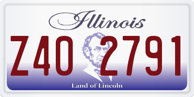 IL license plate Z402791