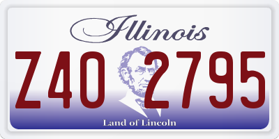 IL license plate Z402795