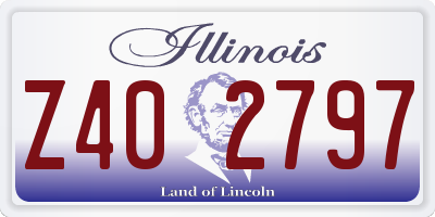 IL license plate Z402797