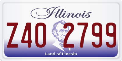 IL license plate Z402799