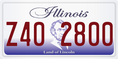 IL license plate Z402800
