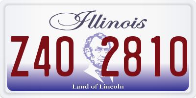 IL license plate Z402810