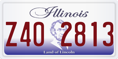 IL license plate Z402813