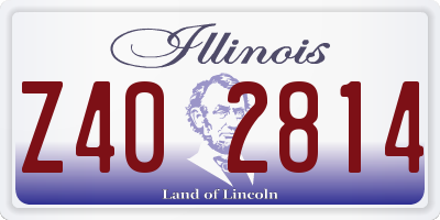 IL license plate Z402814