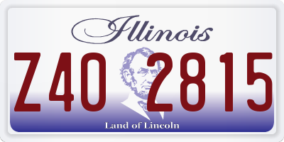 IL license plate Z402815