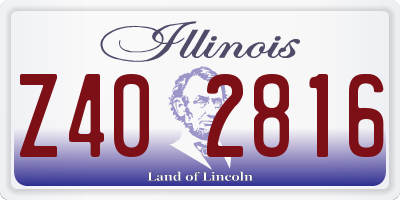 IL license plate Z402816