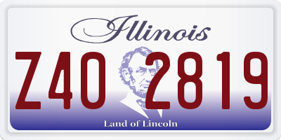 IL license plate Z402819