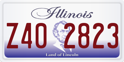IL license plate Z402823
