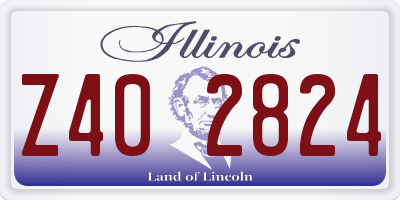 IL license plate Z402824