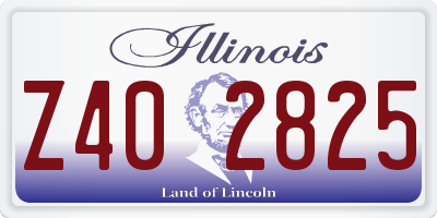 IL license plate Z402825