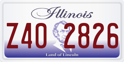 IL license plate Z402826