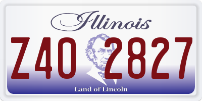 IL license plate Z402827