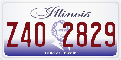 IL license plate Z402829