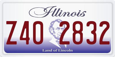 IL license plate Z402832