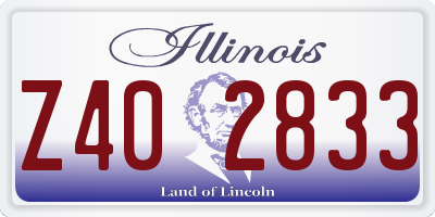 IL license plate Z402833