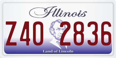 IL license plate Z402836