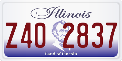 IL license plate Z402837