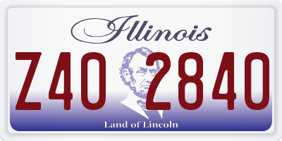 IL license plate Z402840