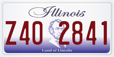 IL license plate Z402841