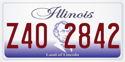 IL license plate Z402842