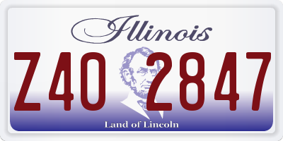 IL license plate Z402847