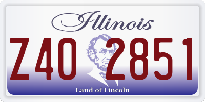 IL license plate Z402851