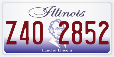 IL license plate Z402852