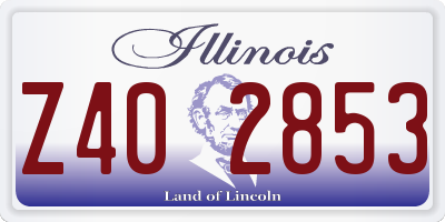 IL license plate Z402853