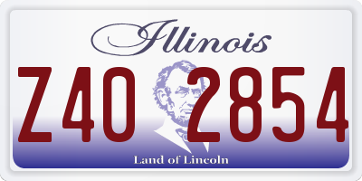 IL license plate Z402854