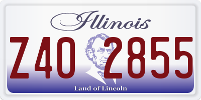 IL license plate Z402855