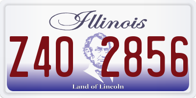 IL license plate Z402856