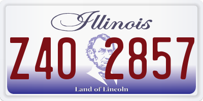 IL license plate Z402857