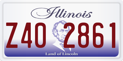 IL license plate Z402861