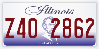 IL license plate Z402862