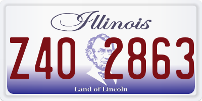 IL license plate Z402863