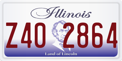 IL license plate Z402864