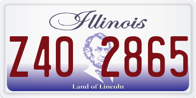 IL license plate Z402865