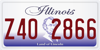 IL license plate Z402866