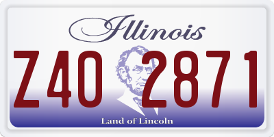 IL license plate Z402871