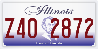 IL license plate Z402872